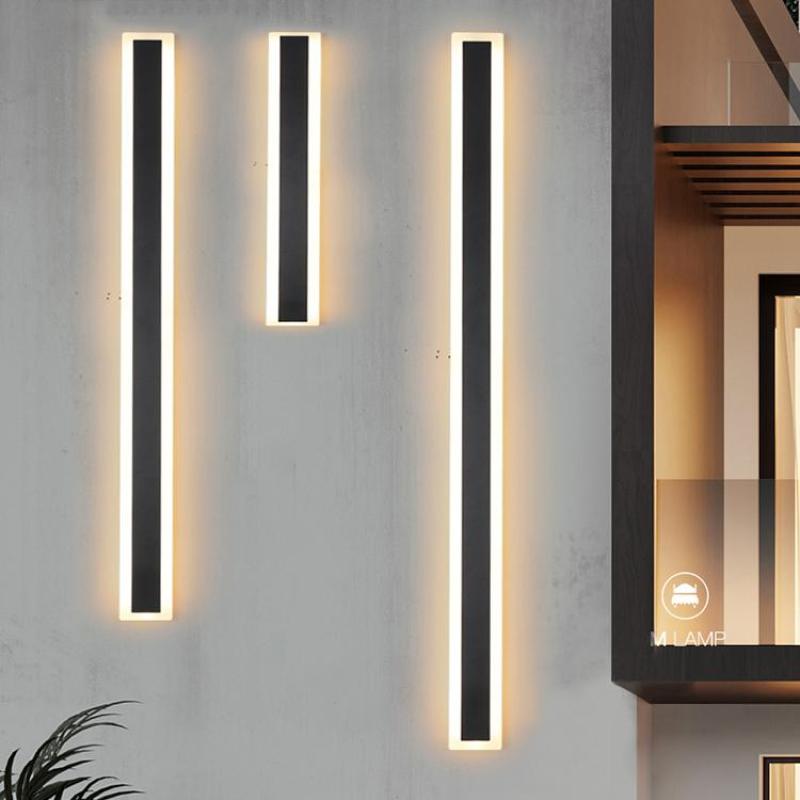 Linear Outdoor Wall Light – 12W 8x30cm – view 15