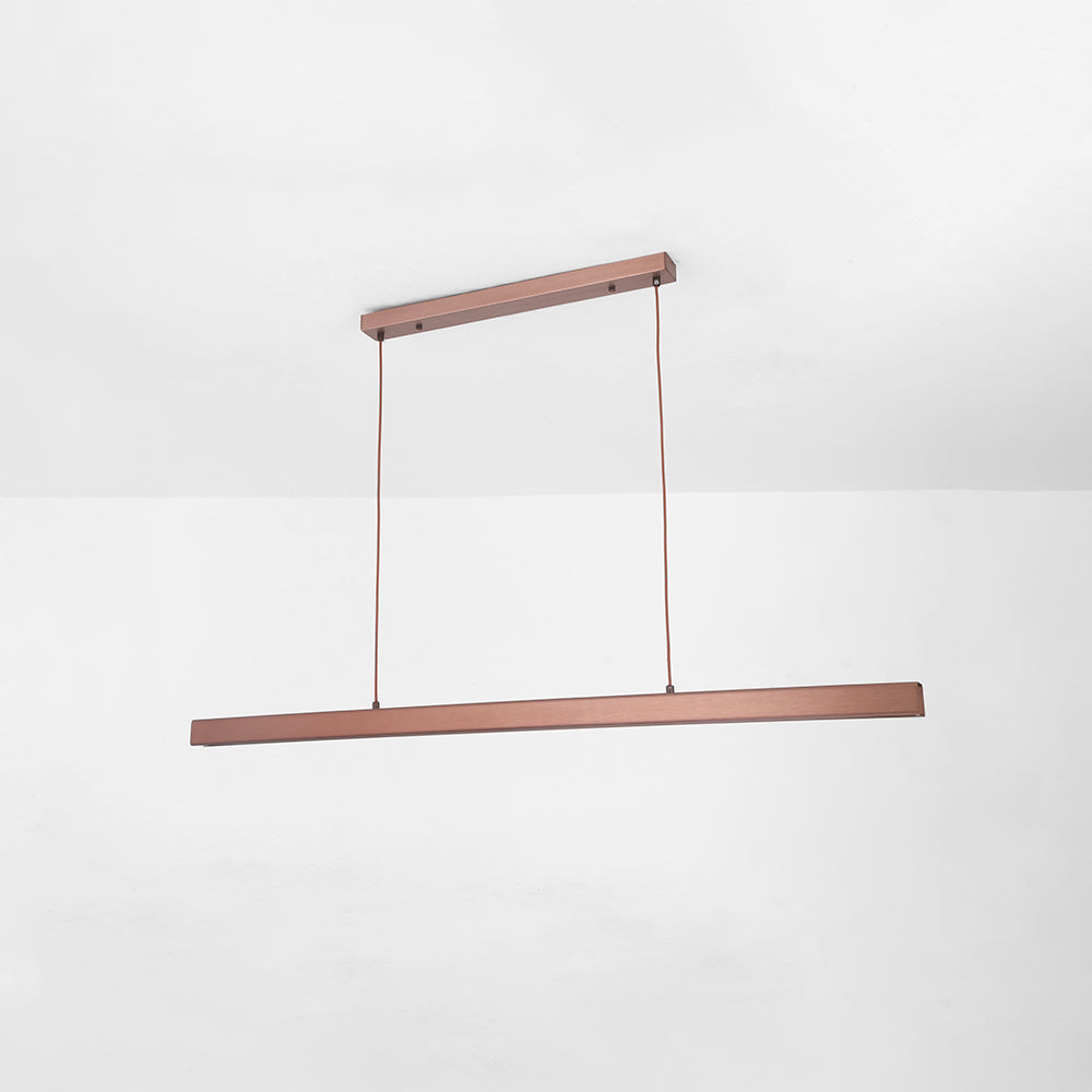 Linear Metal LED Pendant Light Black and Brown – view 15
