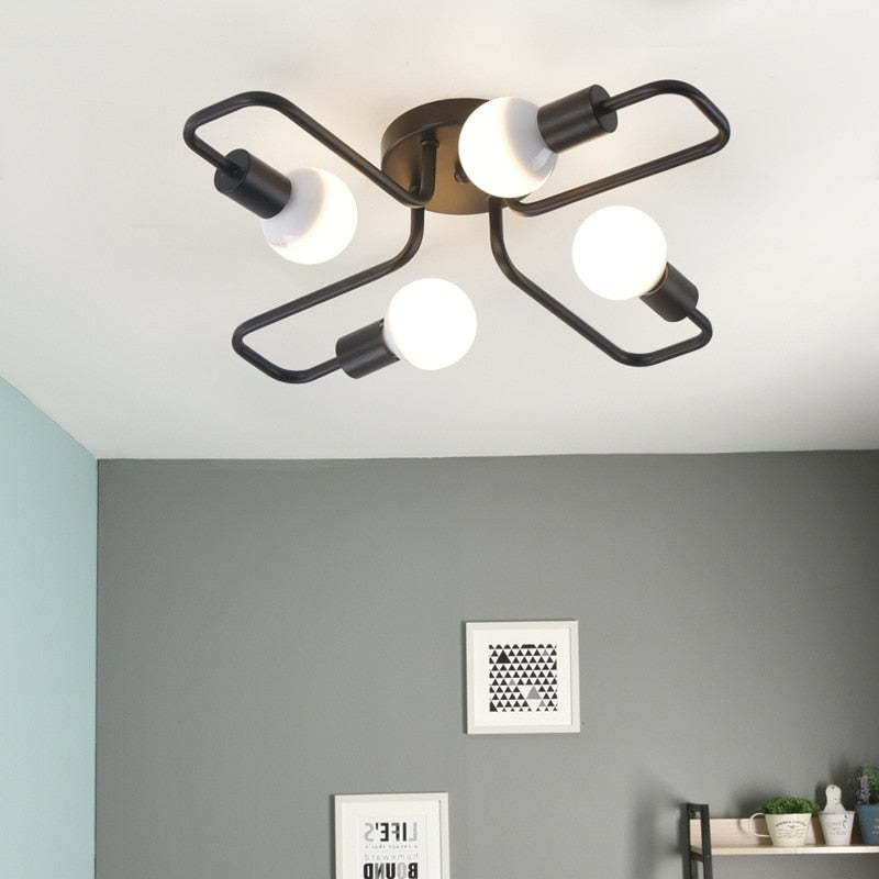Black Industrial Metal Ceiling Light – view 4