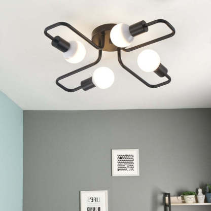 Black Industrial Metal Ceiling Light – view 9