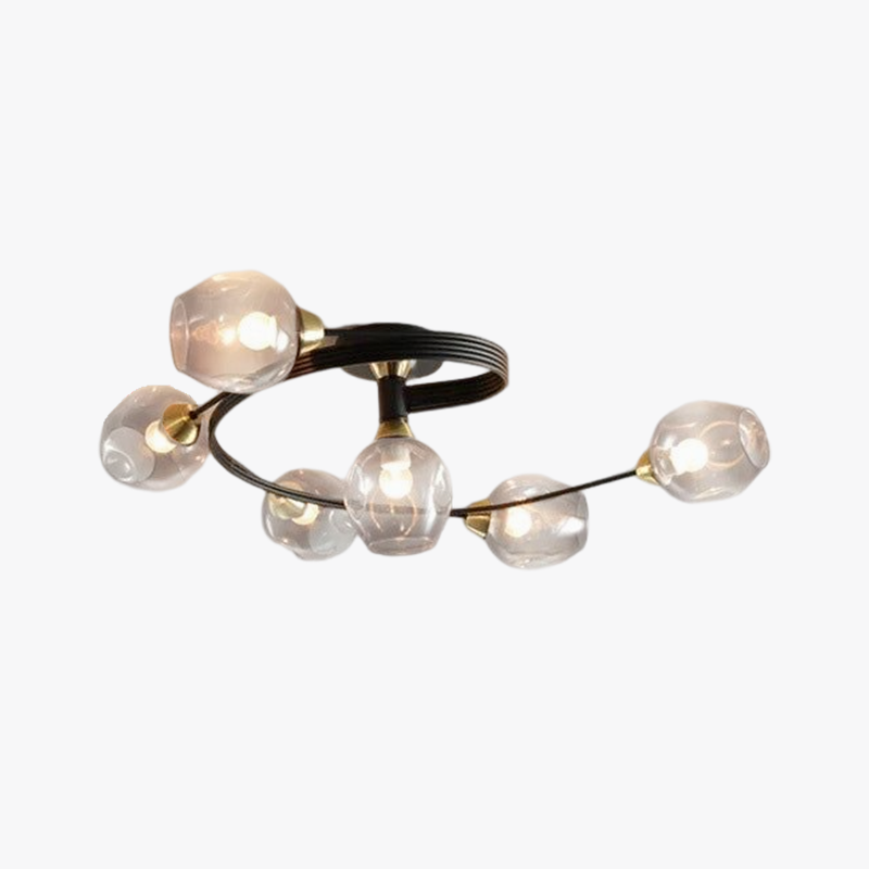 Black and Gold Glass Ceiling Light
