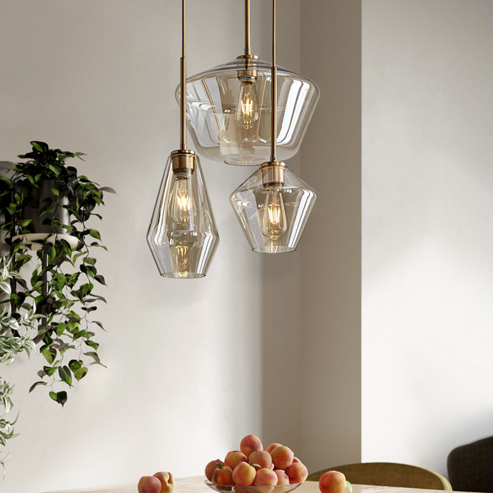 Diamond Glass Pendant Light