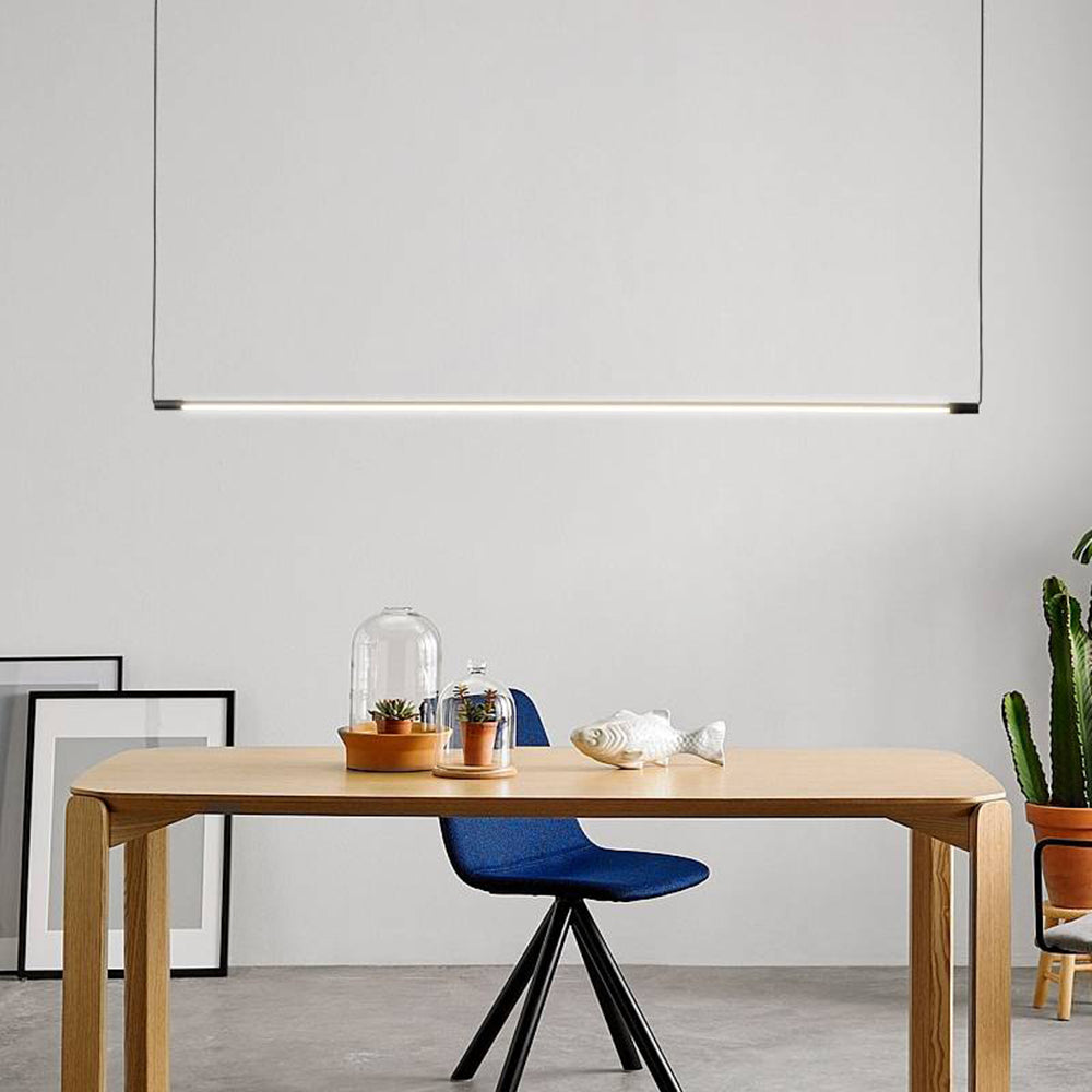 Minimalist Linear Pendant Light, Black – view 4