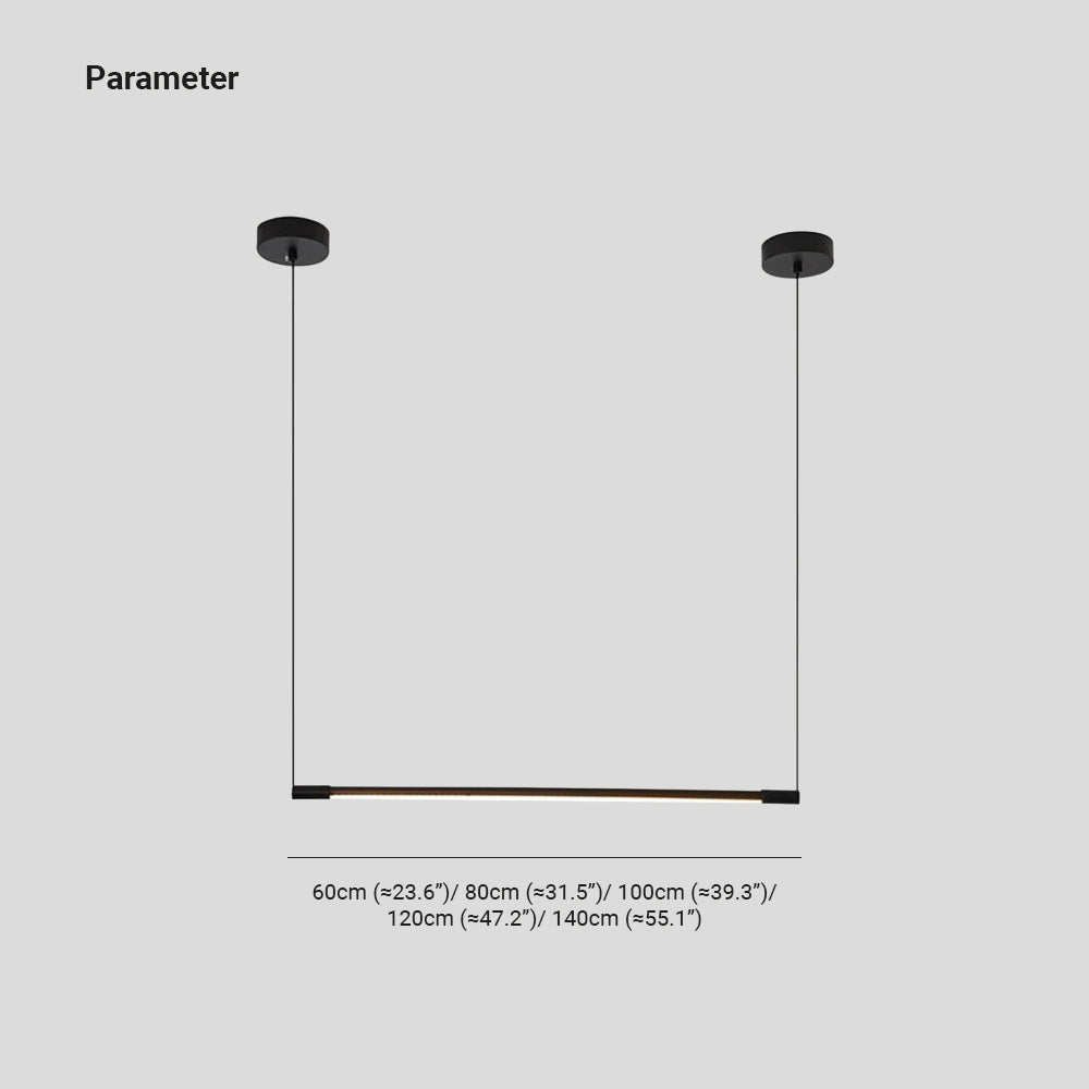 Minimalist Linear Pendant Light, Black – view 5