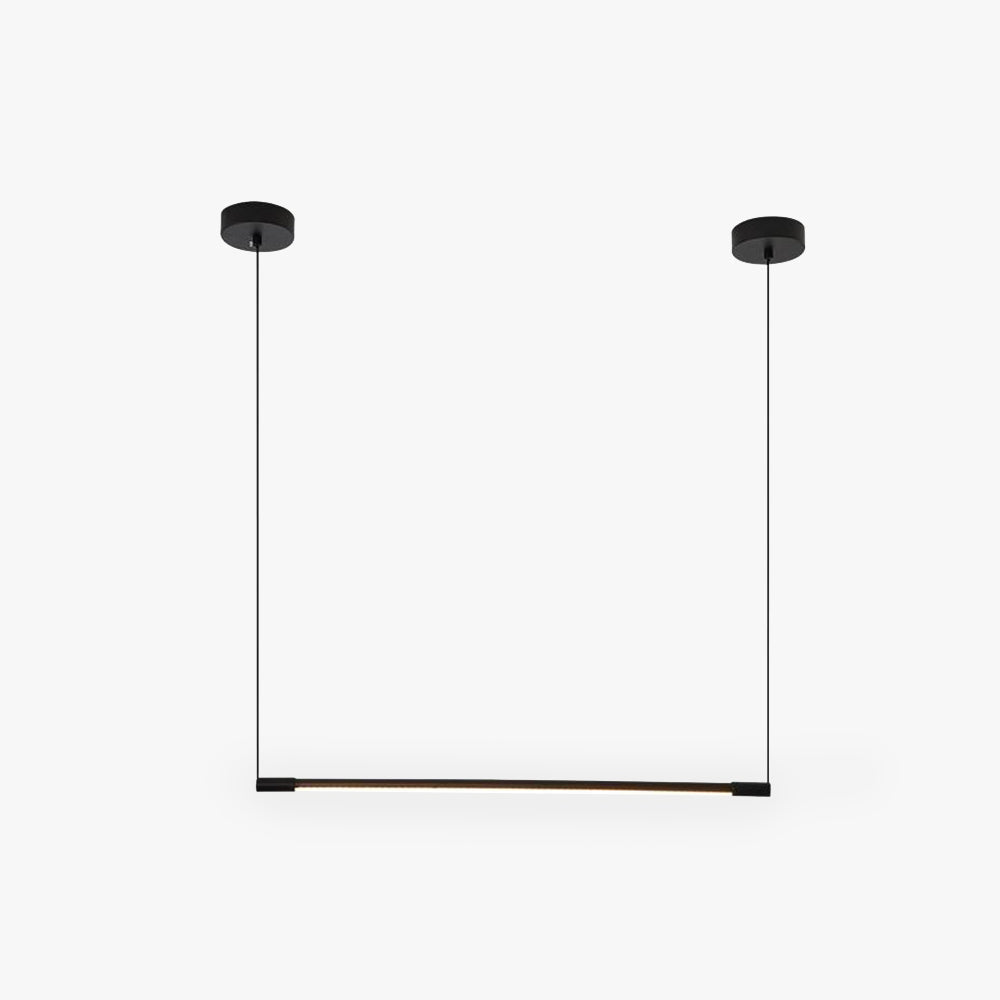 Minimalist Linear Pendant Light, Black