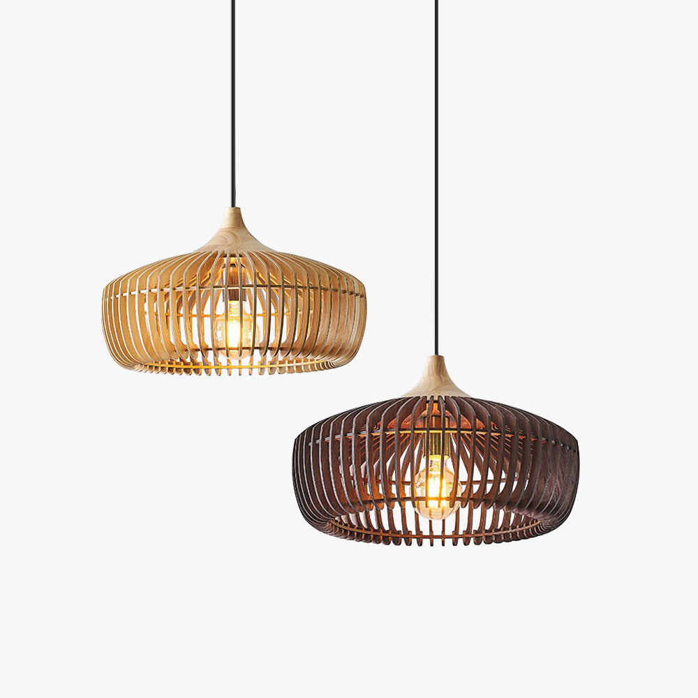 Japanese Pendant Light Wood – view 1