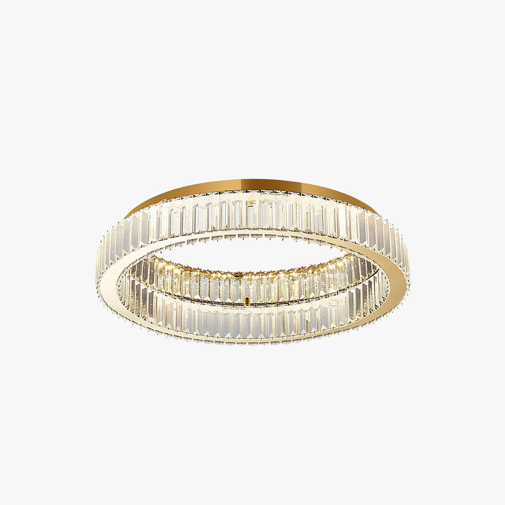 Gold Art Deco Crystal Ceiling Light – view 1