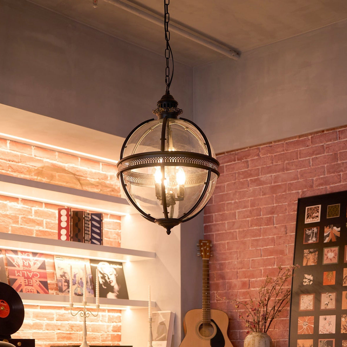 Retro Glass Pendant Light – view 9