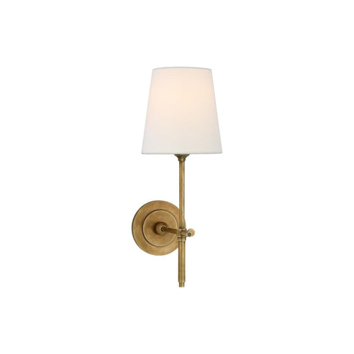Brass and Fabric Wall Light – view 2