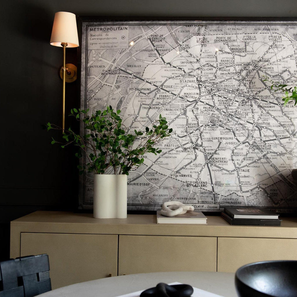 Brass and Fabric Wall Light – view 21