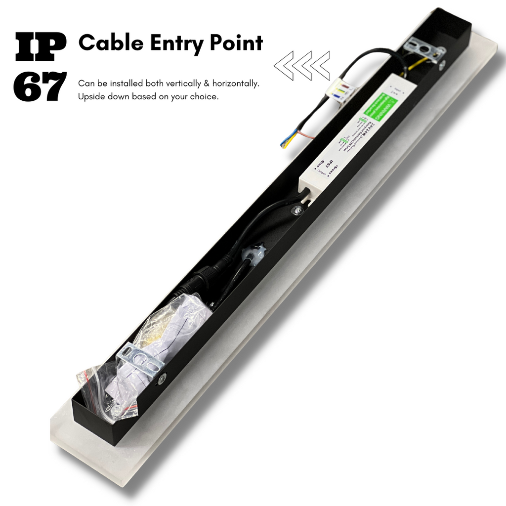 Linear Outdoor Wall Light – 12W 8x30cm – view 11