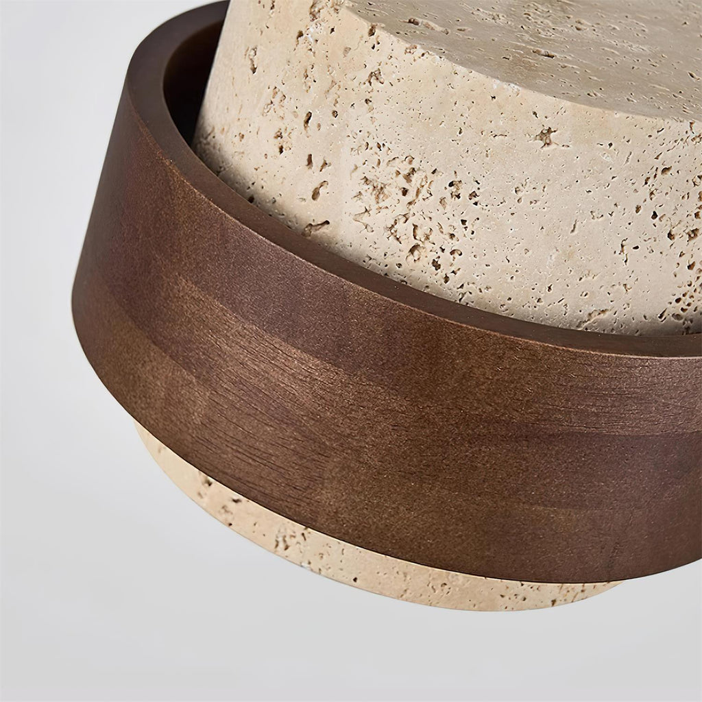 Travertine and Wood Pendant Light – view 23