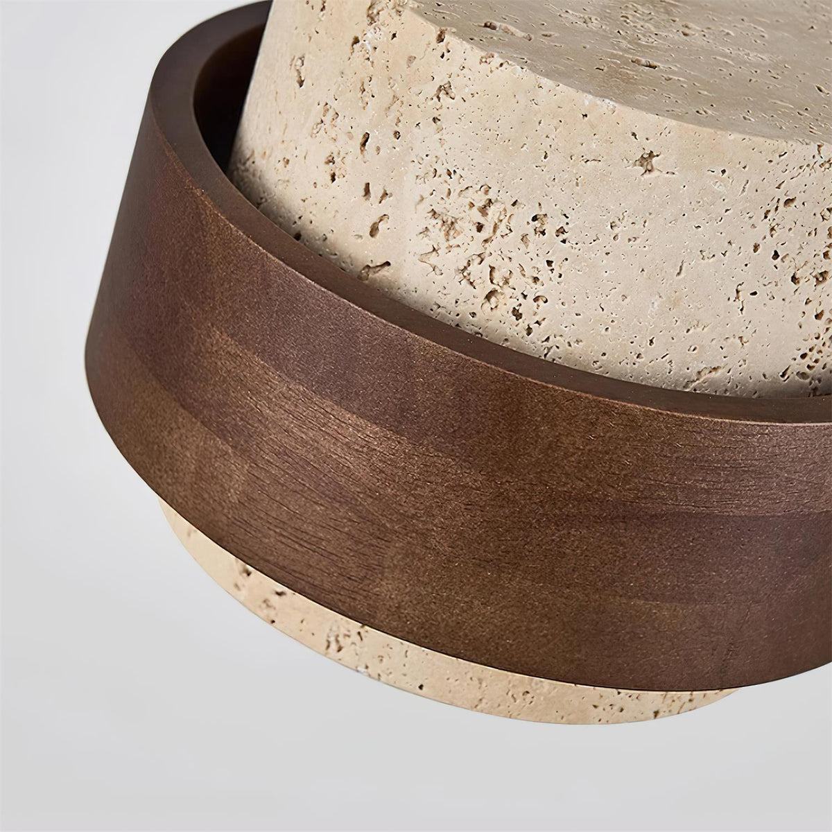 Travertine and Wood Pendant Light – view 23