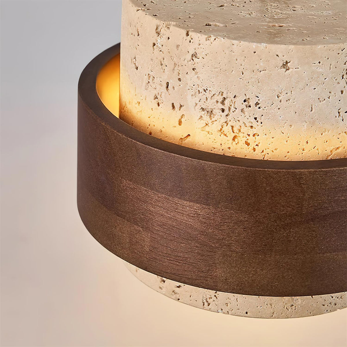 Travertine and Wood Pendant Light – view 24