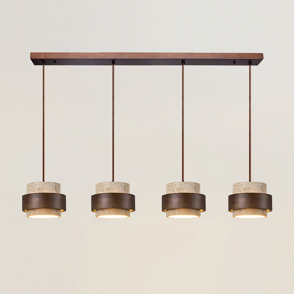 Travertine and Wood Pendant Light – view 21