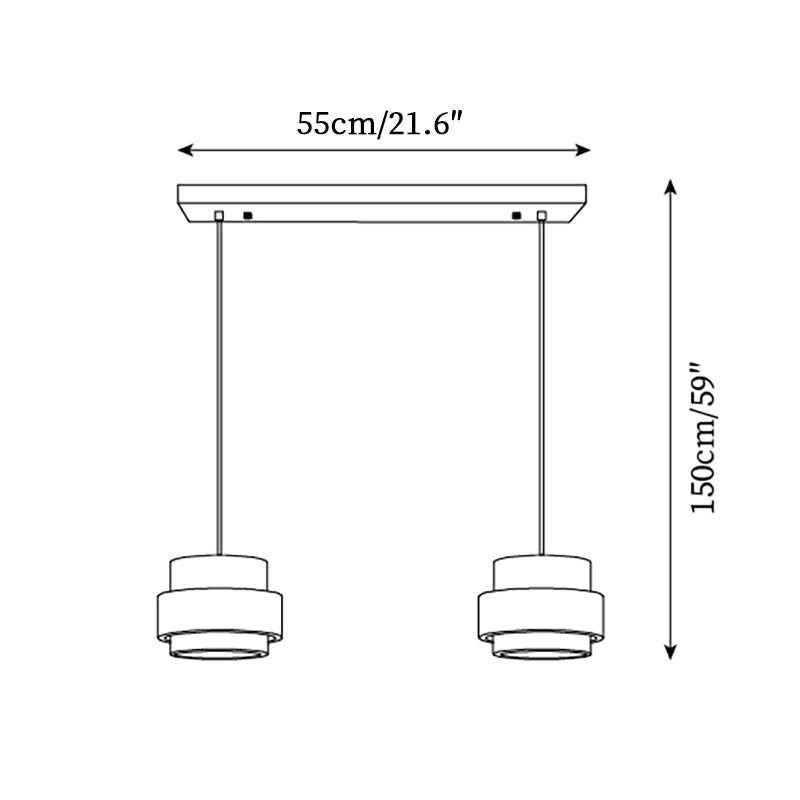 Travertine and Wood Pendant Light – view 7