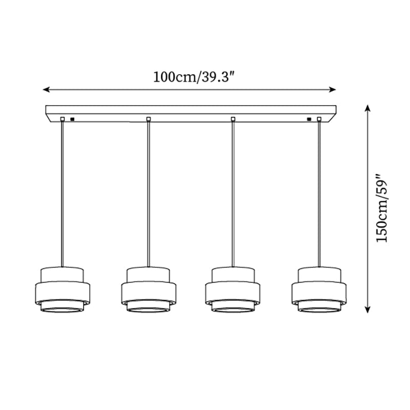 Travertine and Wood Pendant Light – view 9
