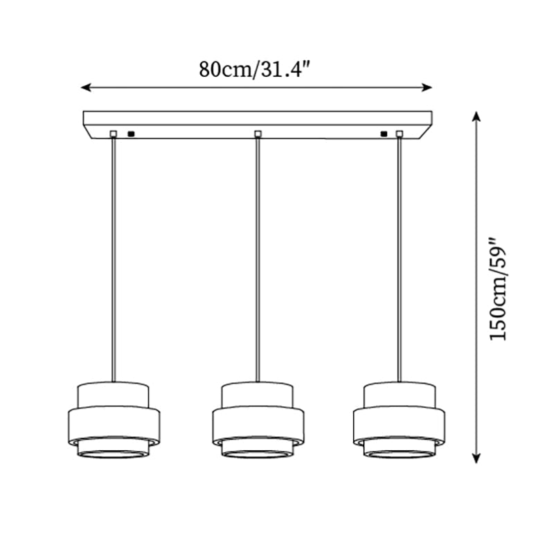 Travertine and Wood Pendant Light – view 8