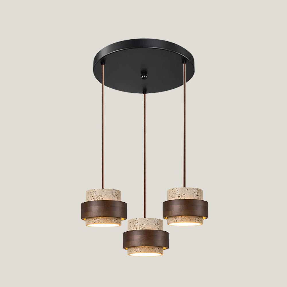 Travertine and Wood Pendant Light – view 35