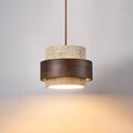 Travertine and Wood Pendant Light – view 37