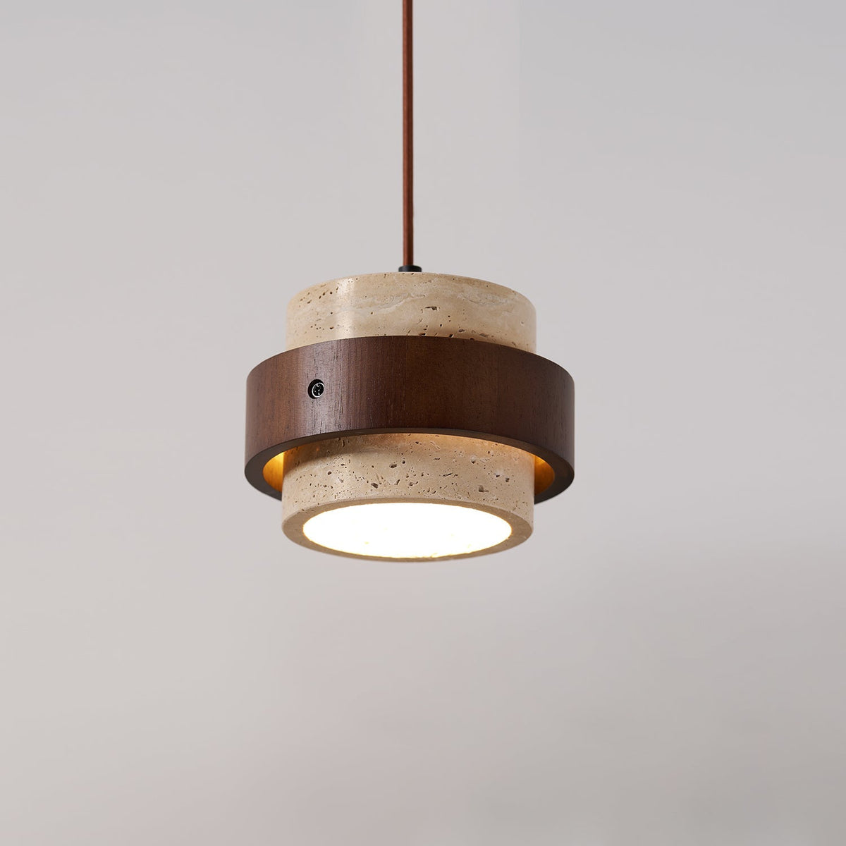 Travertine and Wood Pendant Light – view 29