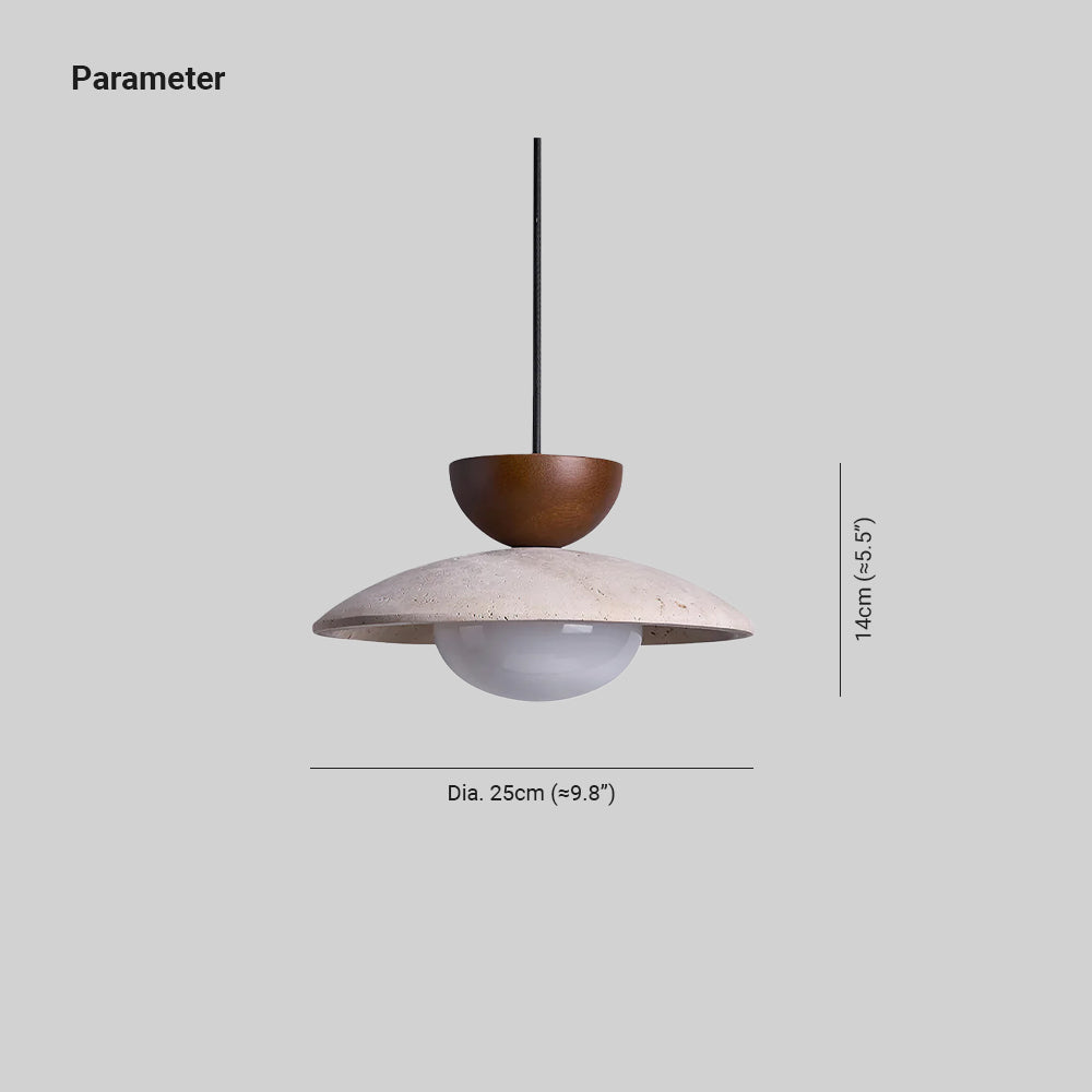 Travertine Pendant Light – view 3