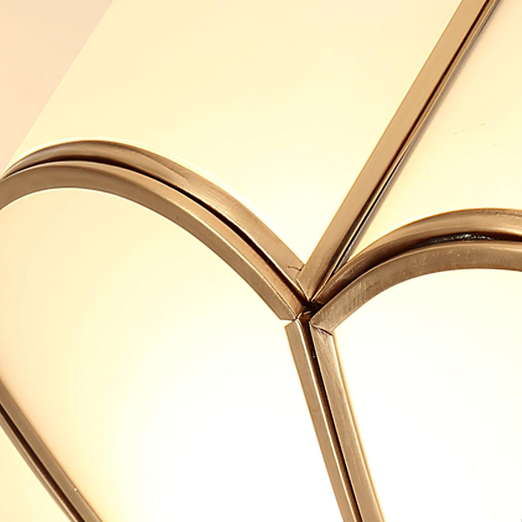 Floral Frosted Glass and Brass Ceiling Light – view 5
