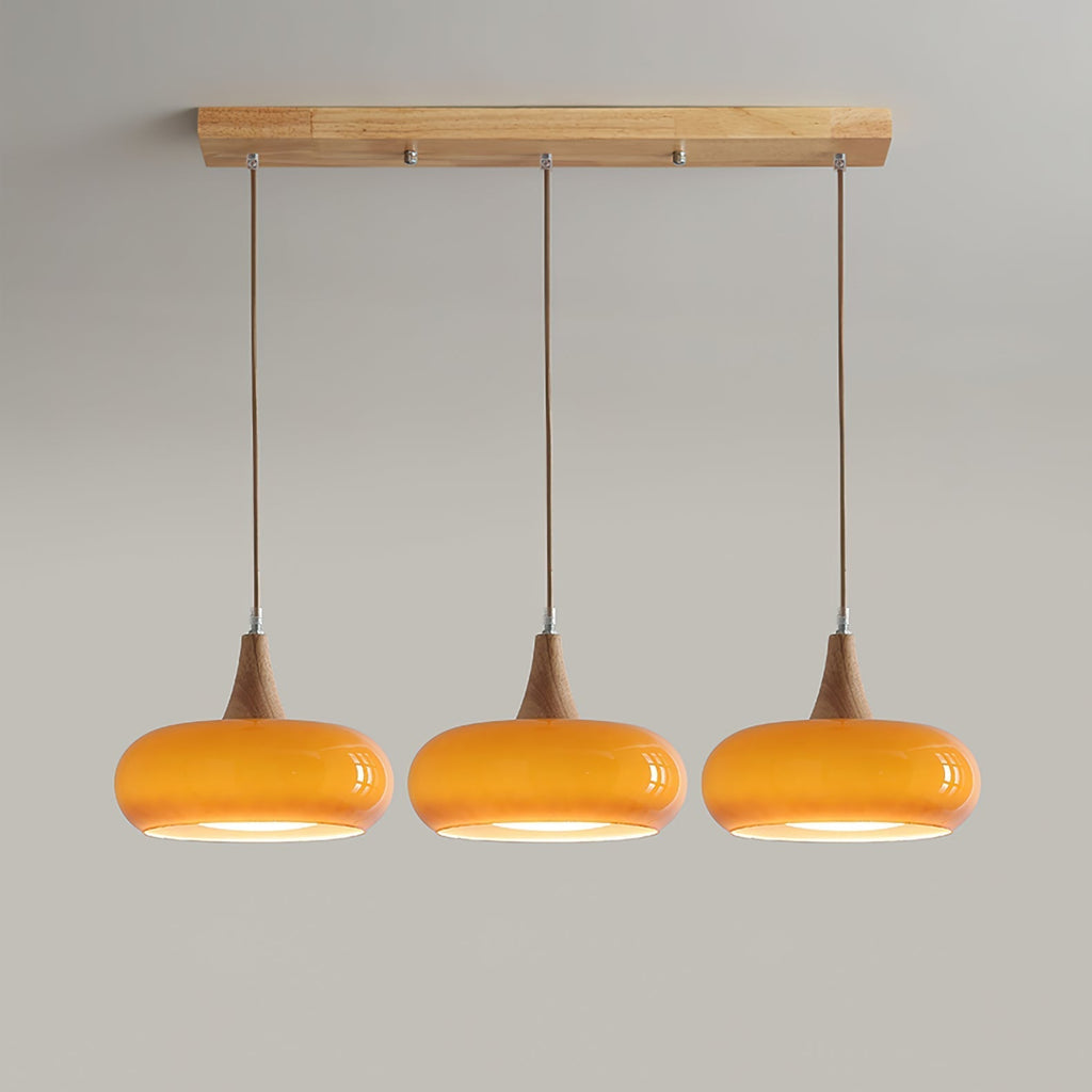 Wood and Glass Pendant Light – view 10