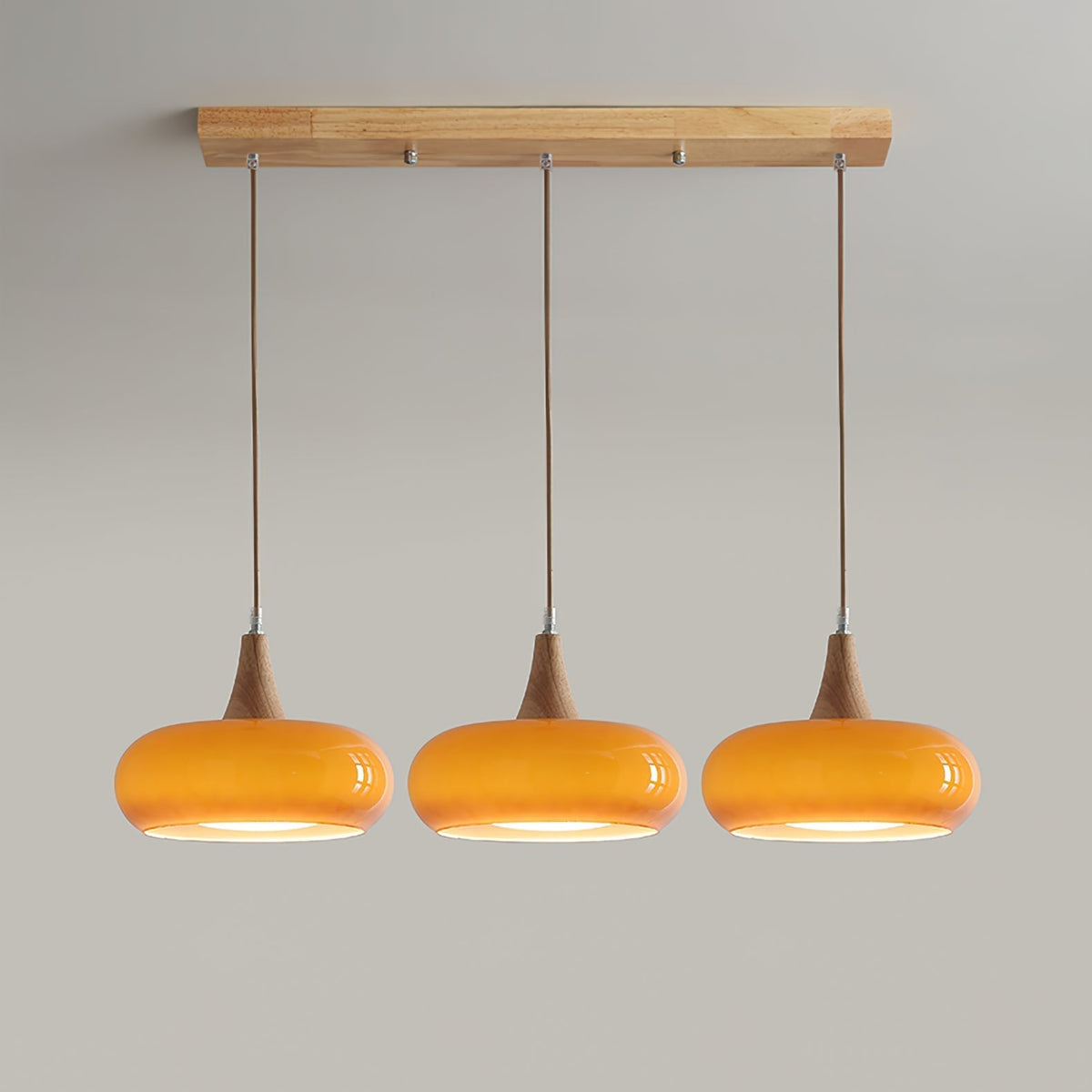 Wood and Glass Pendant Light – view 10