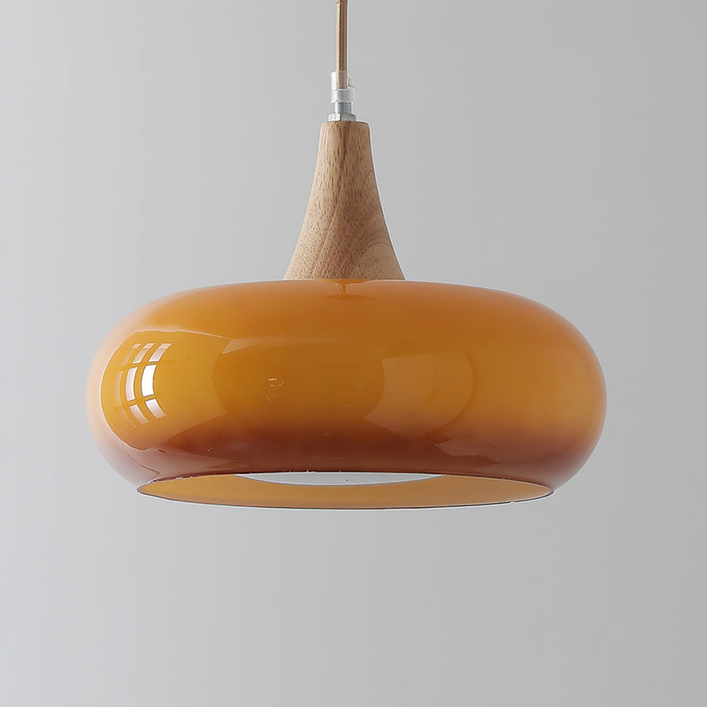 Wood and Glass Pendant Light – view 13
