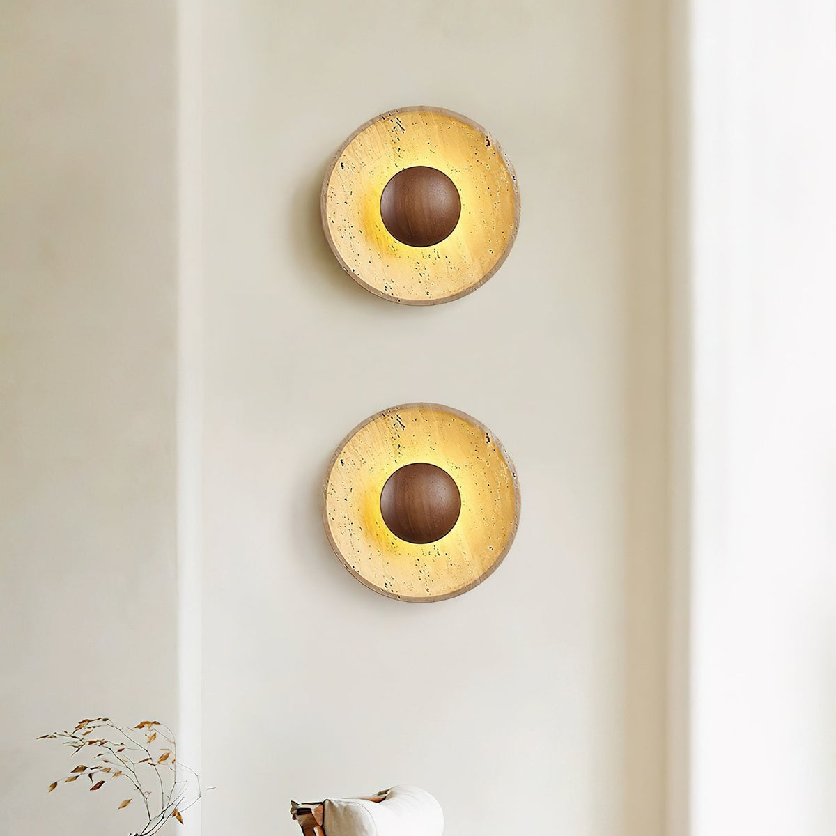 Sun Travertine Wall Light – view 6