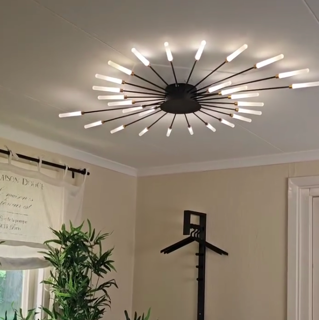 Flush Mount Ceiling Light Fireworks, Black and Gold – view 6