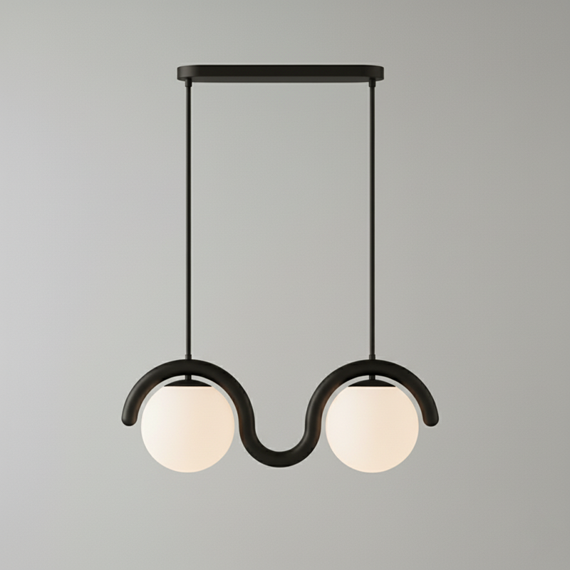 Linear Chandelier Red and Silver – view 53