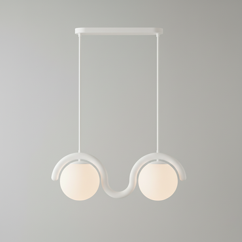 Linear Chandelier Red and Silver – view 55