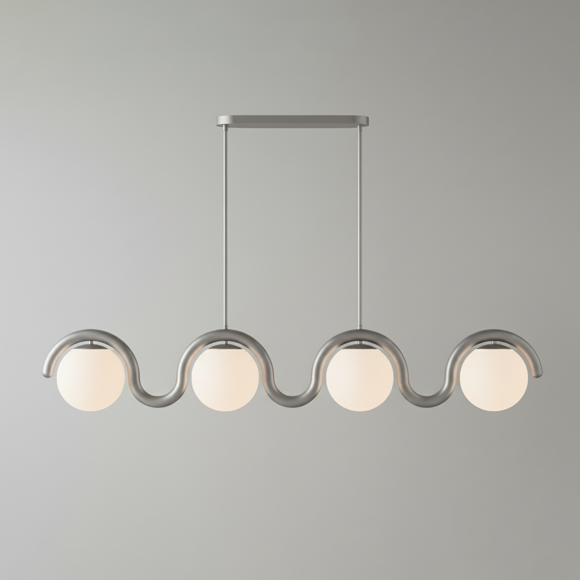 Linear Chandelier Red and Silver – view 47