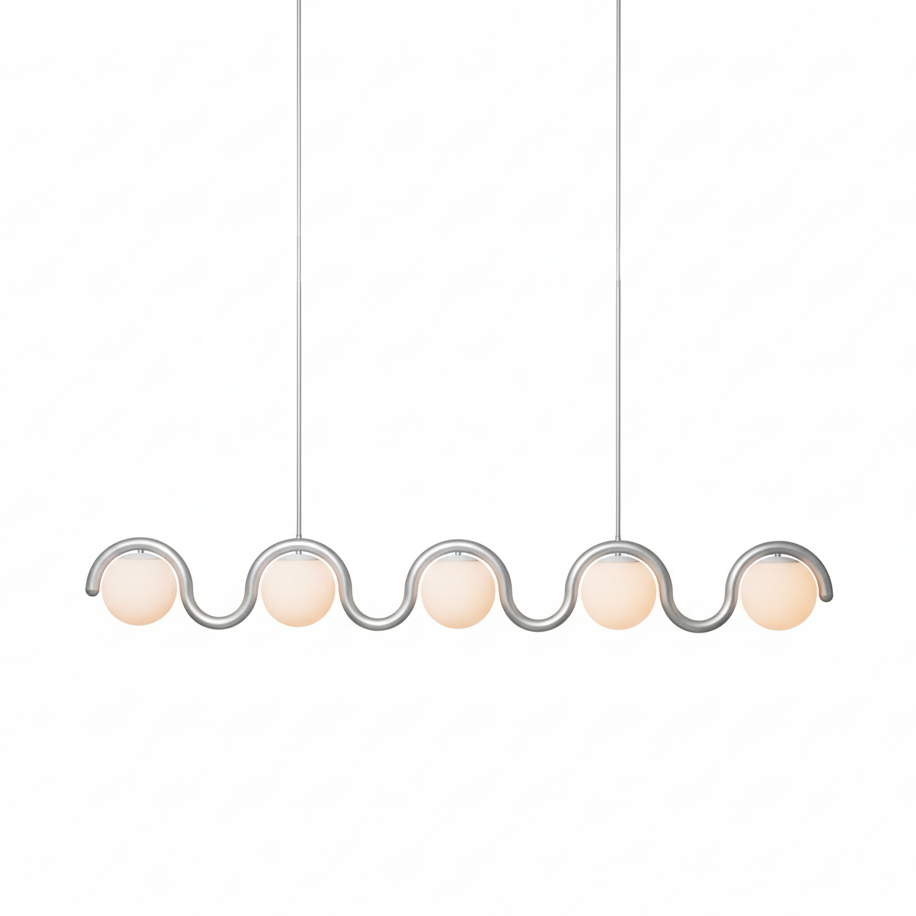 Linear Chandelier Red and Silver – view 43