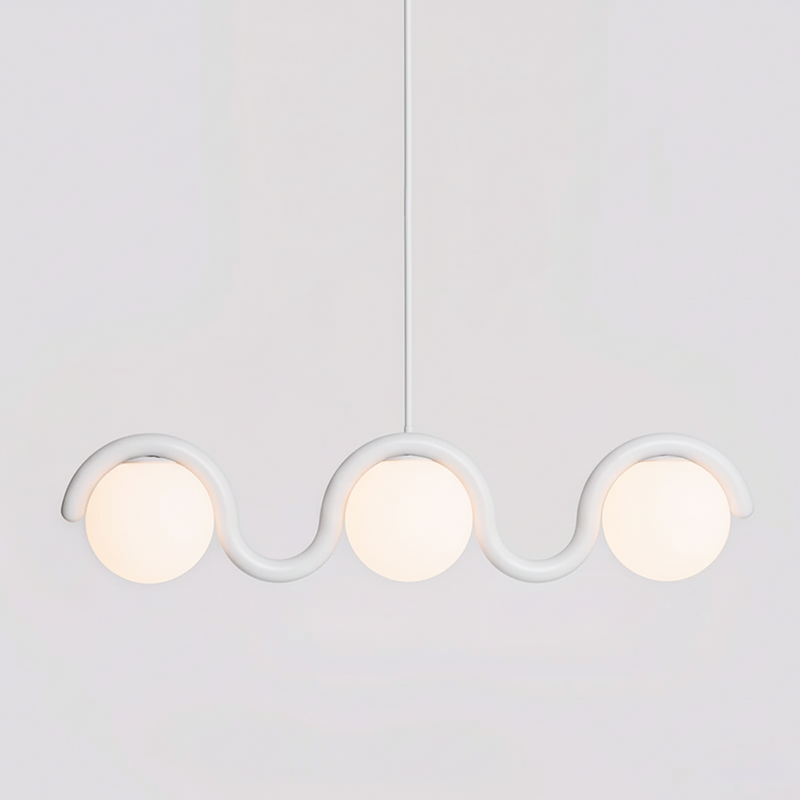 Linear Chandelier Red and Silver – view 32