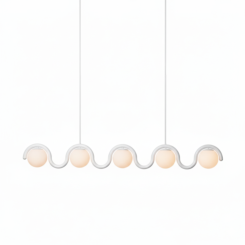 Linear Chandelier Red and Silver – view 27