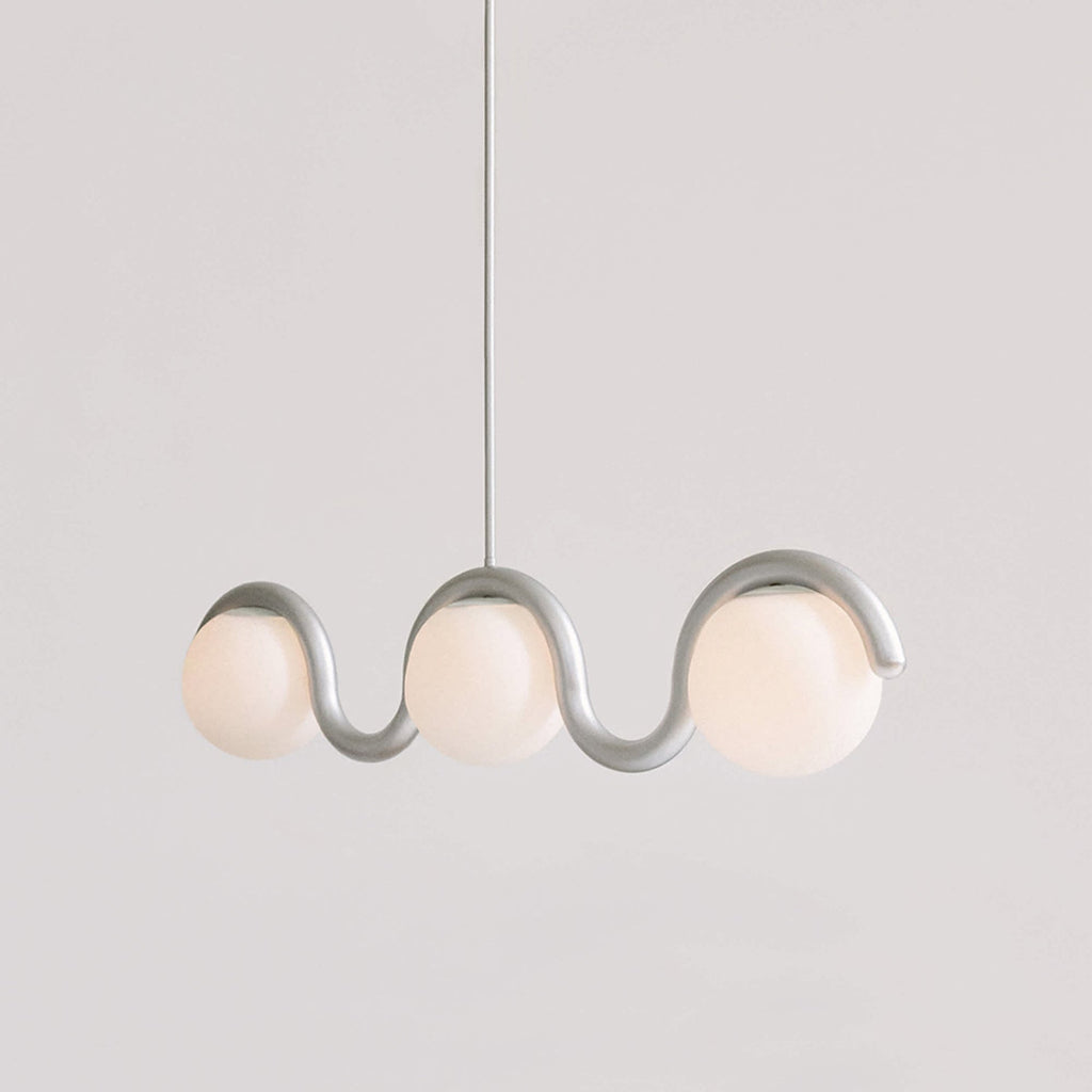 Linear Chandelier Red and Silver – view 12