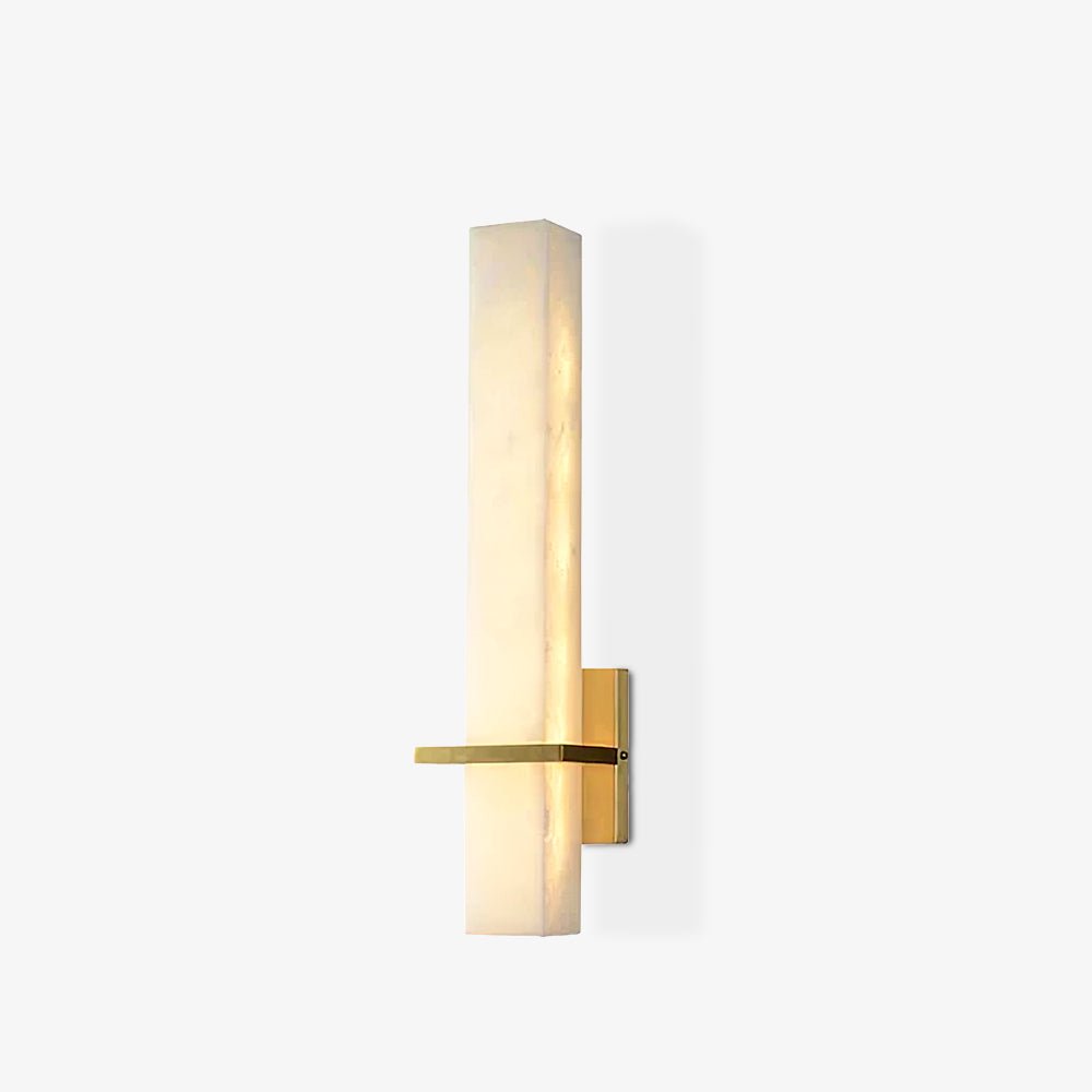 Cuboid Alabaster and Brass Wall Light – view 21