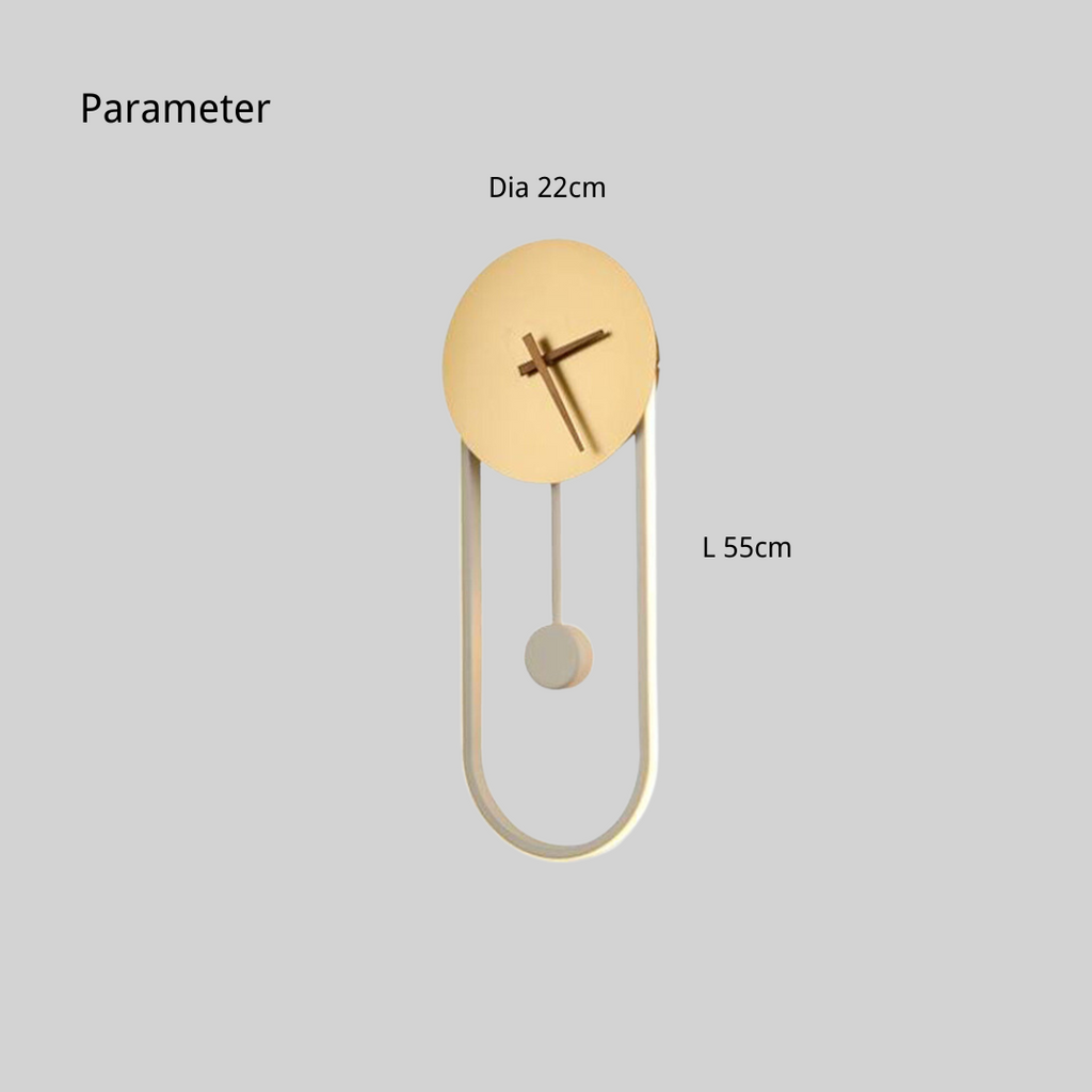 Clock Wall Light, Gold and Black – view 6