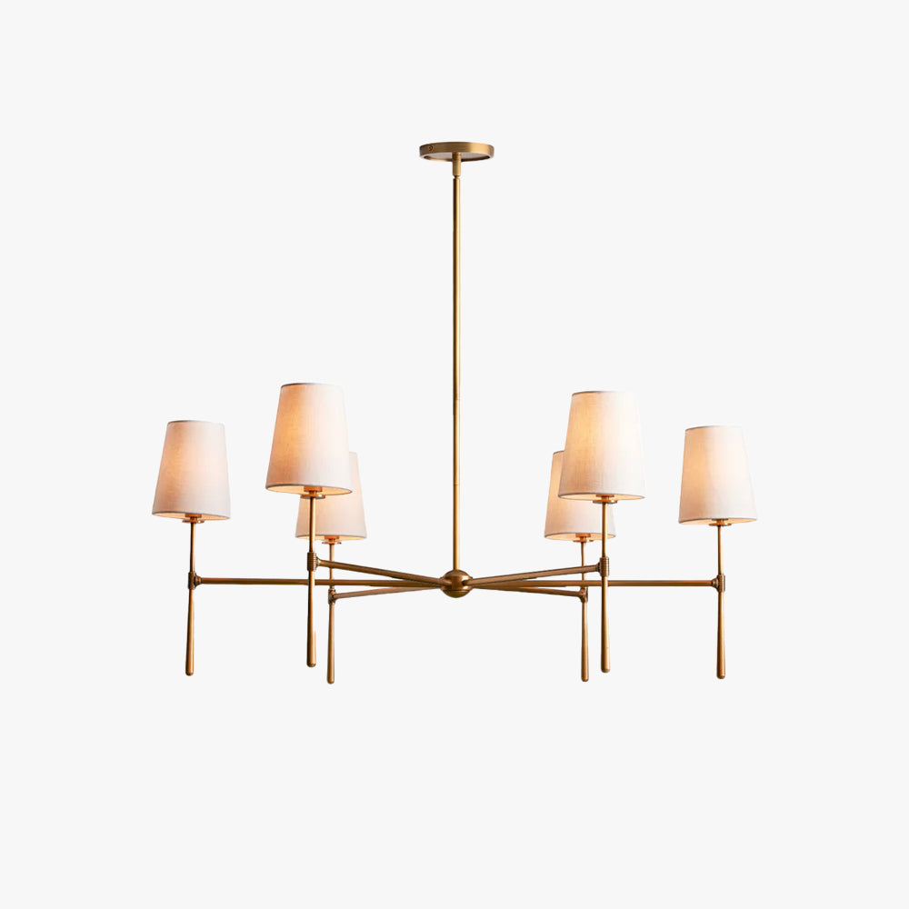 Mid-Century 4 or 6 Light Chandelier – view 1