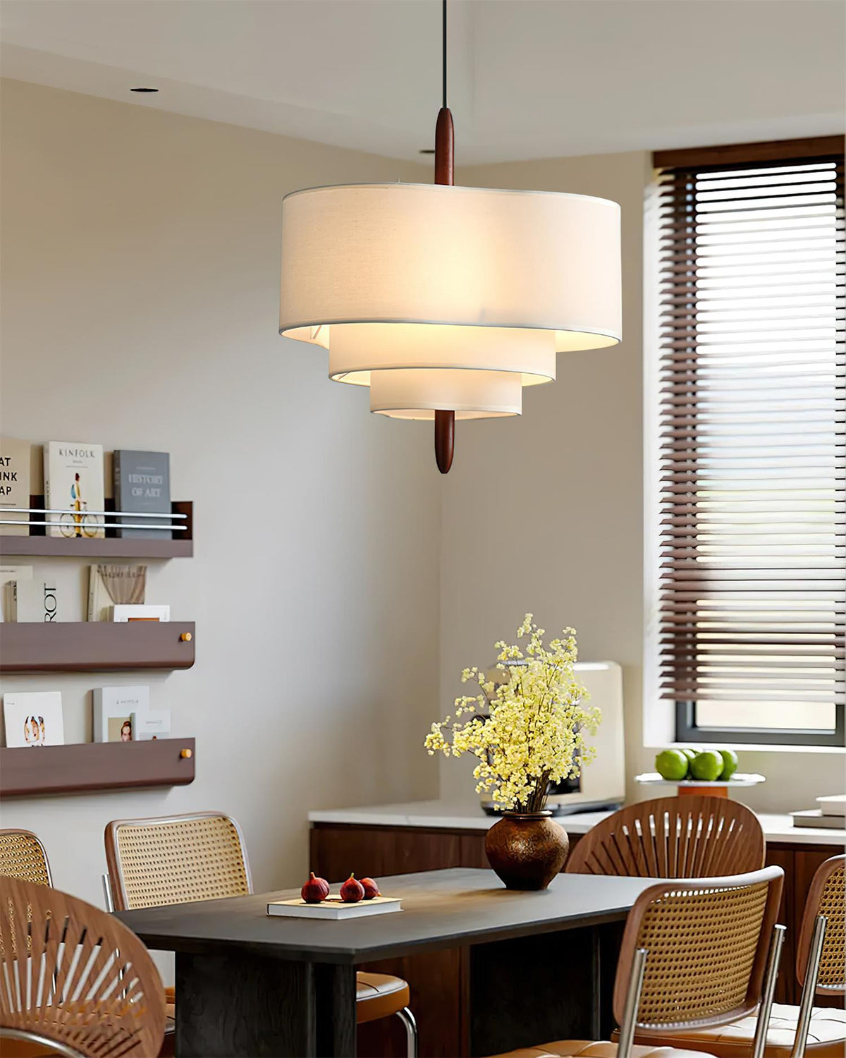 Green Fabric Pendant Light – view 2