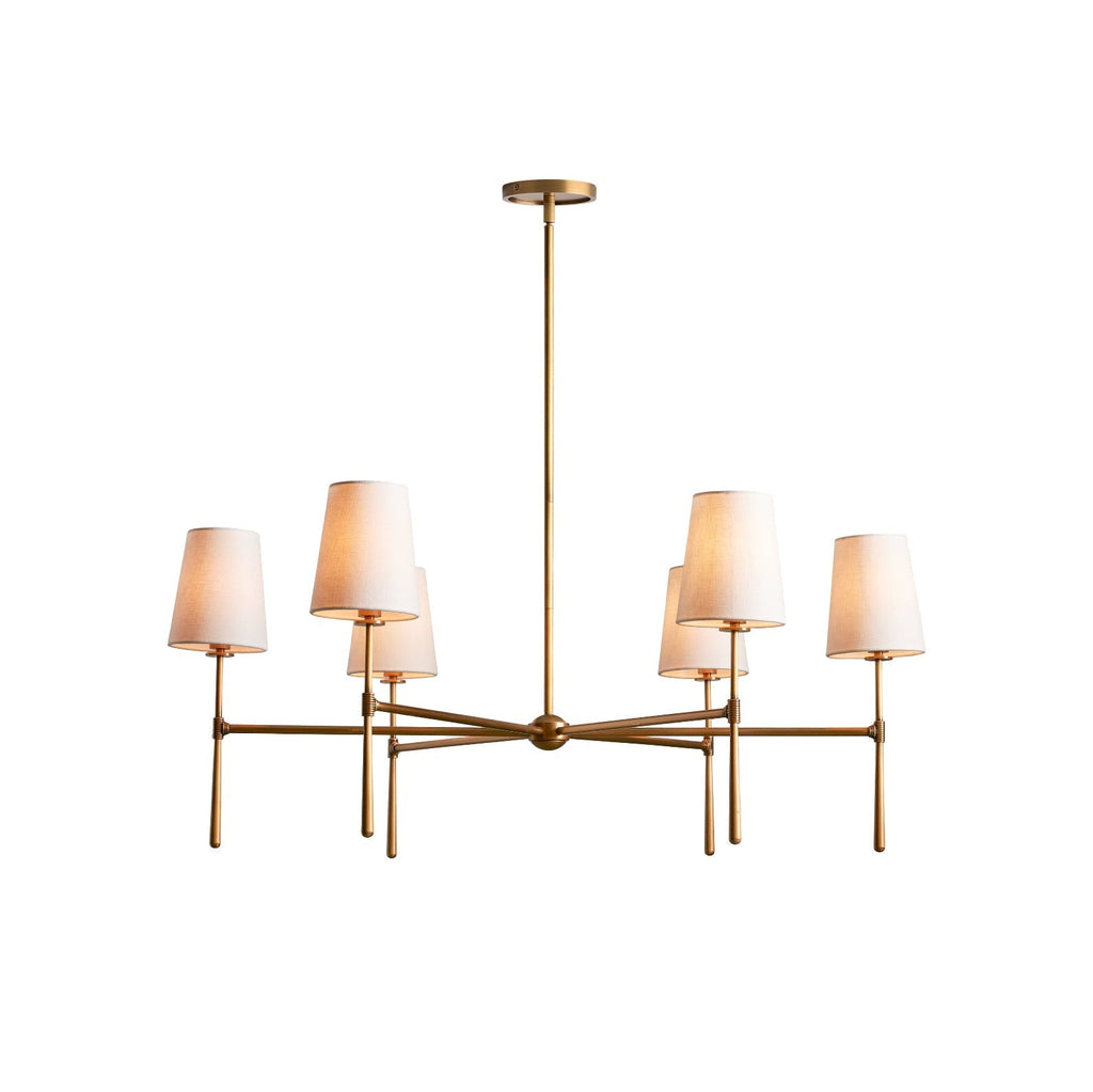 Mid-Century 4 or 6 Light Chandelier – view 2