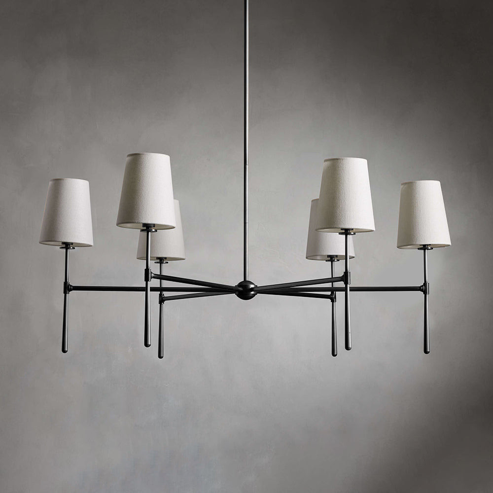 Mid-Century 4 or 6 Light Chandelier – view 14