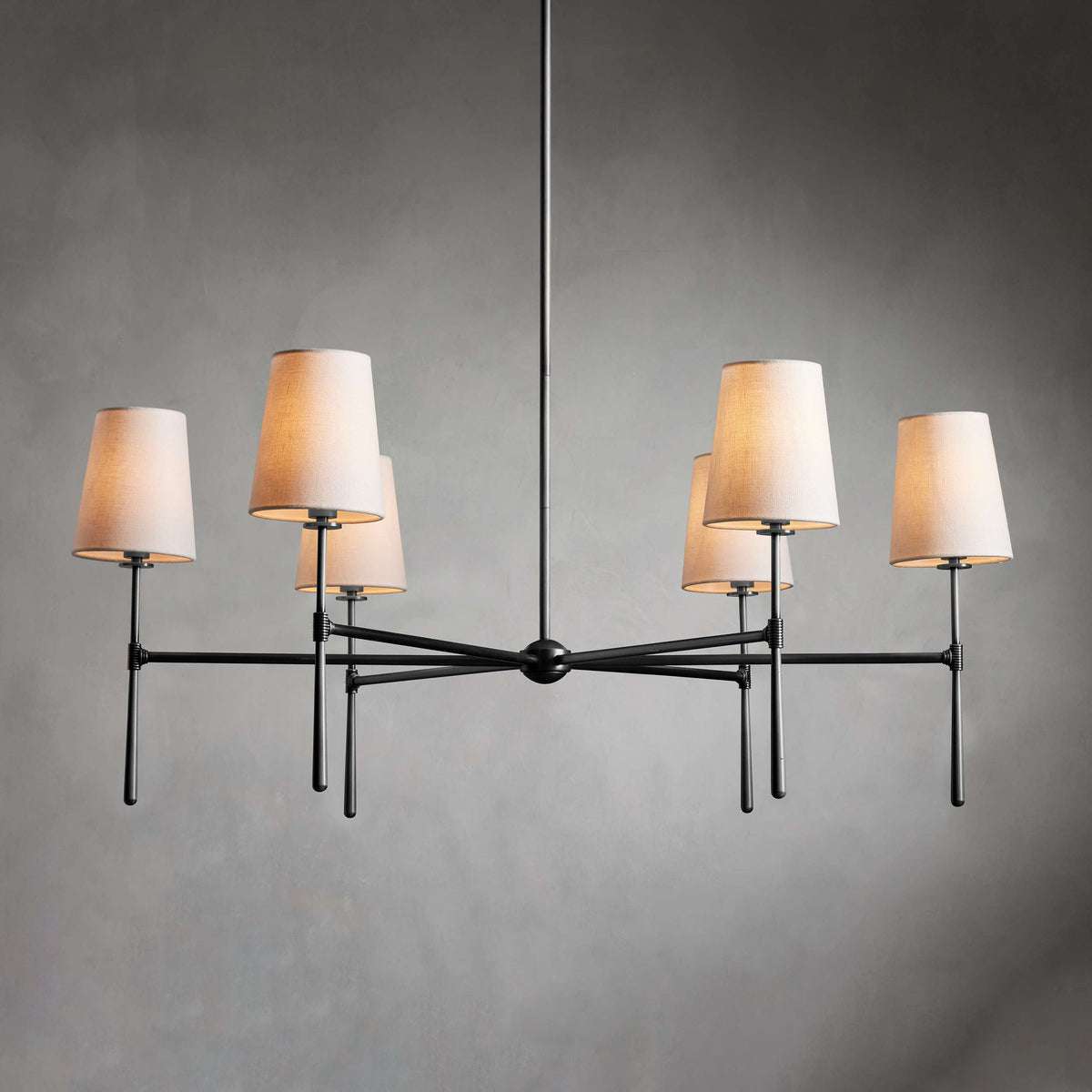 Mid-Century 4 or 6 Light Chandelier – view 15