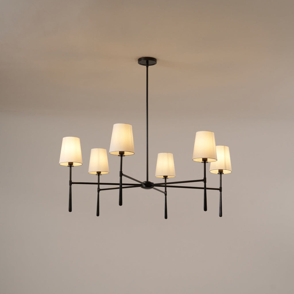 Mid-Century 4 or 6 Light Chandelier – view 17