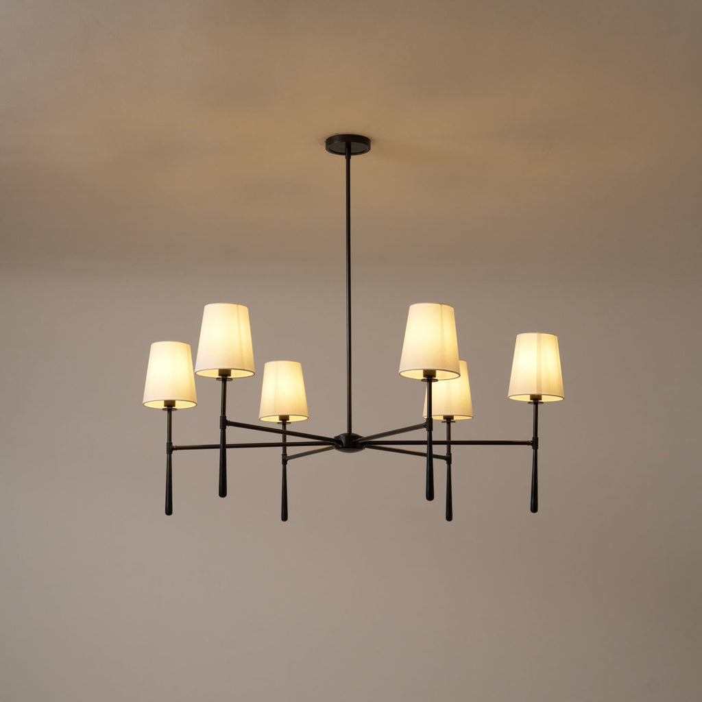 Mid-Century 4 or 6 Light Chandelier – view 19