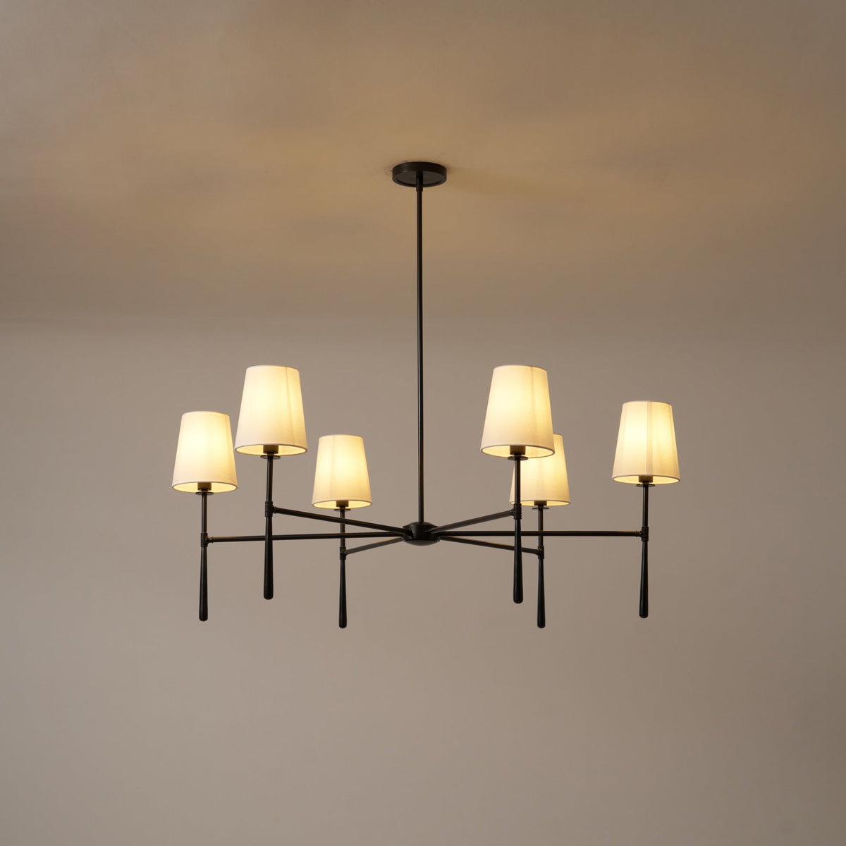 Mid-Century 4 or 6 Light Chandelier – view 19