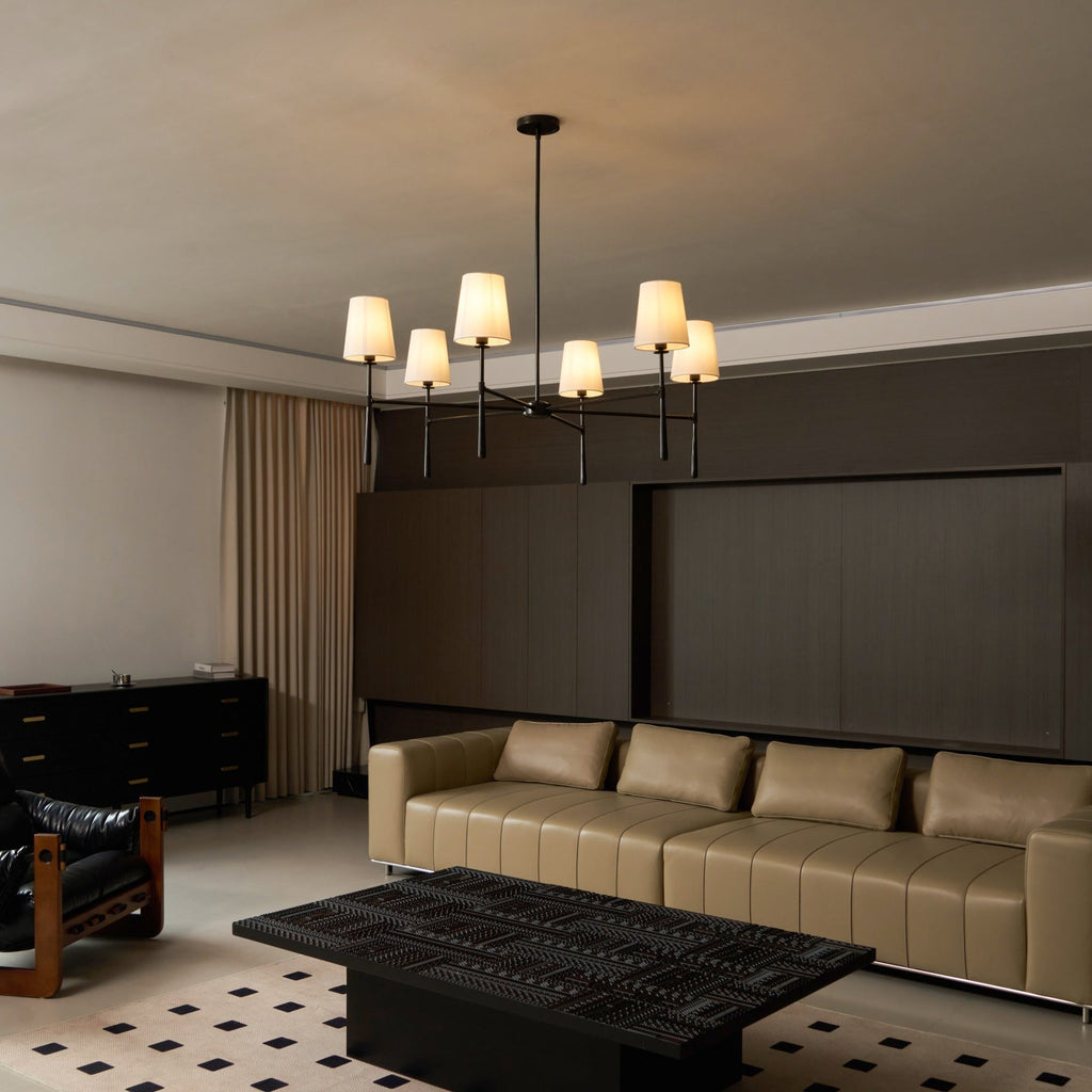 Mid-Century 4 or 6 Light Chandelier – view 5